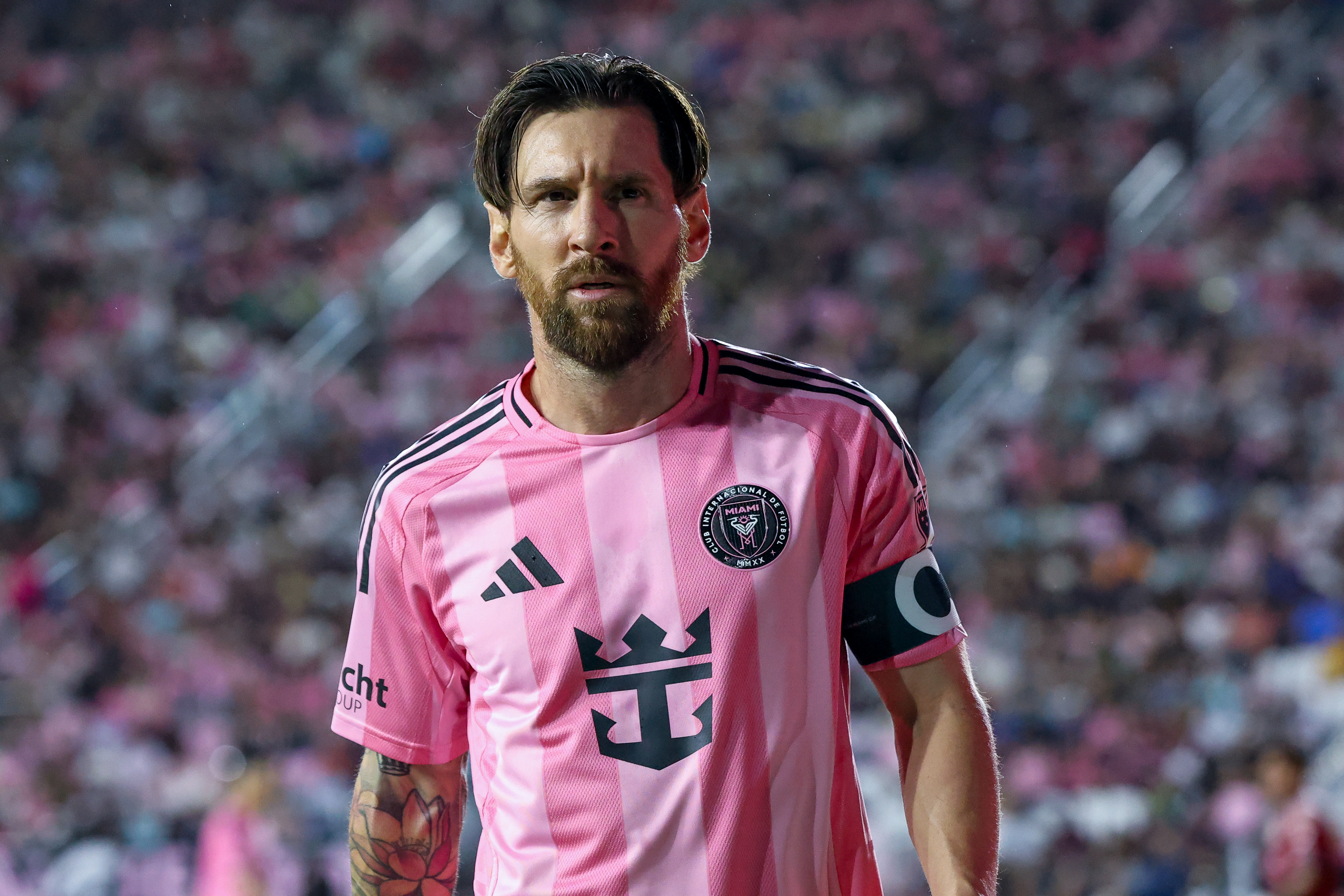 Leo Messi con la maglia dell'Inter Miami