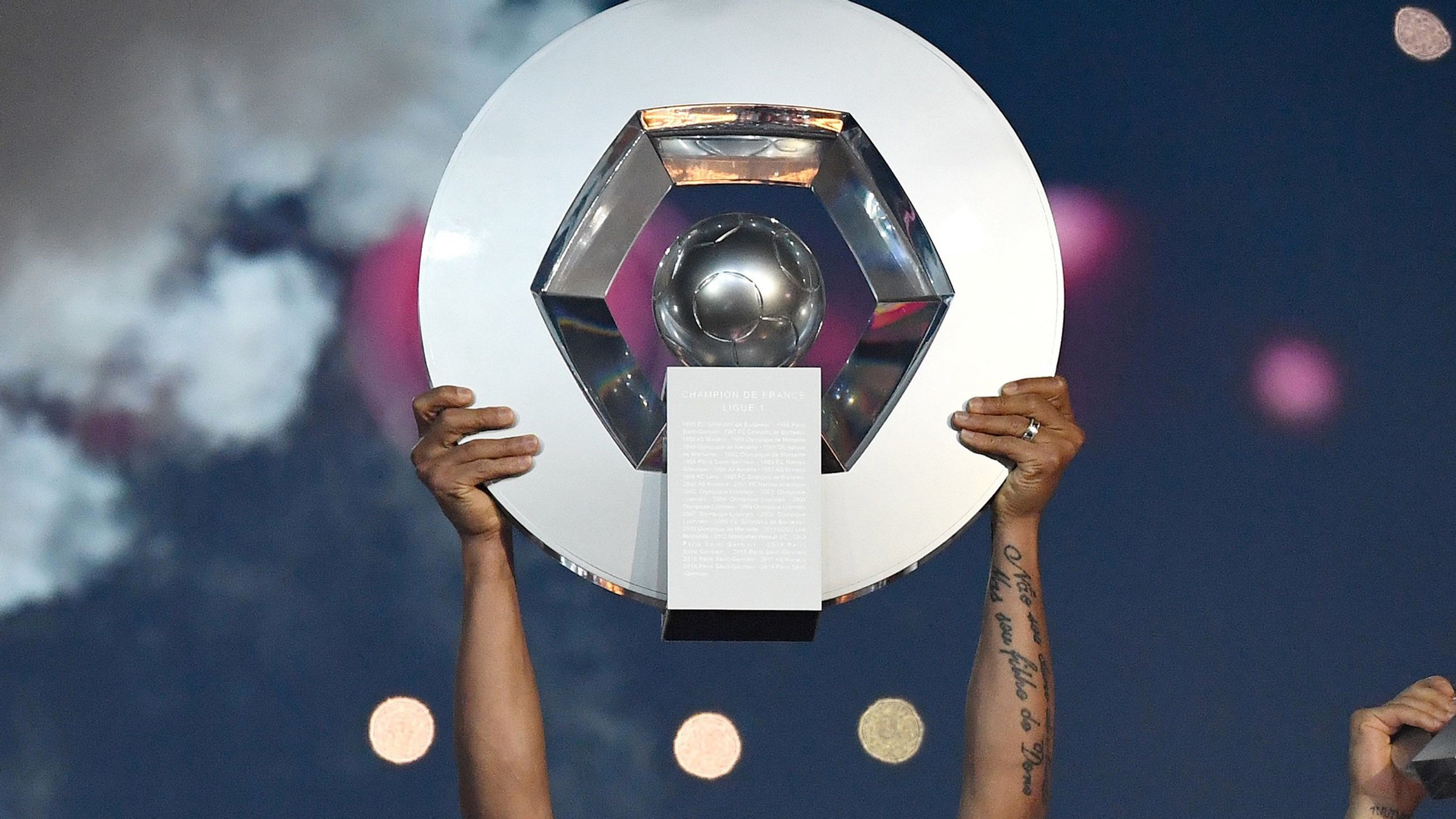 Ligue 1 Titel Trophäe Frankreich