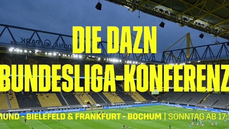 Banner Bundesliga Konferenz BVB Borussia Dortmund Arminia Bielefeld Eintracht Frankfurt VfL Bochum