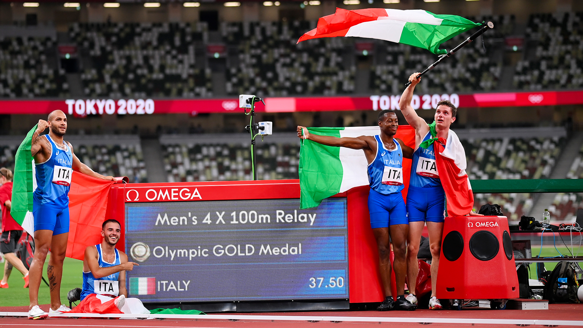Il record azzurro della 4x100