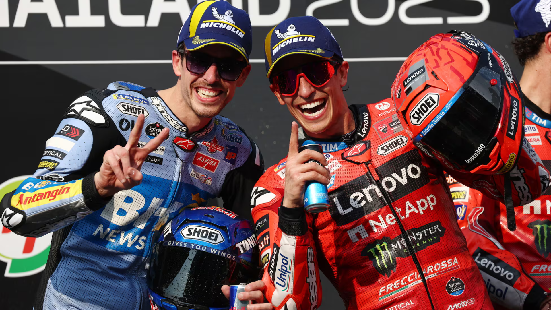 Álex, Marc Márquez, podio