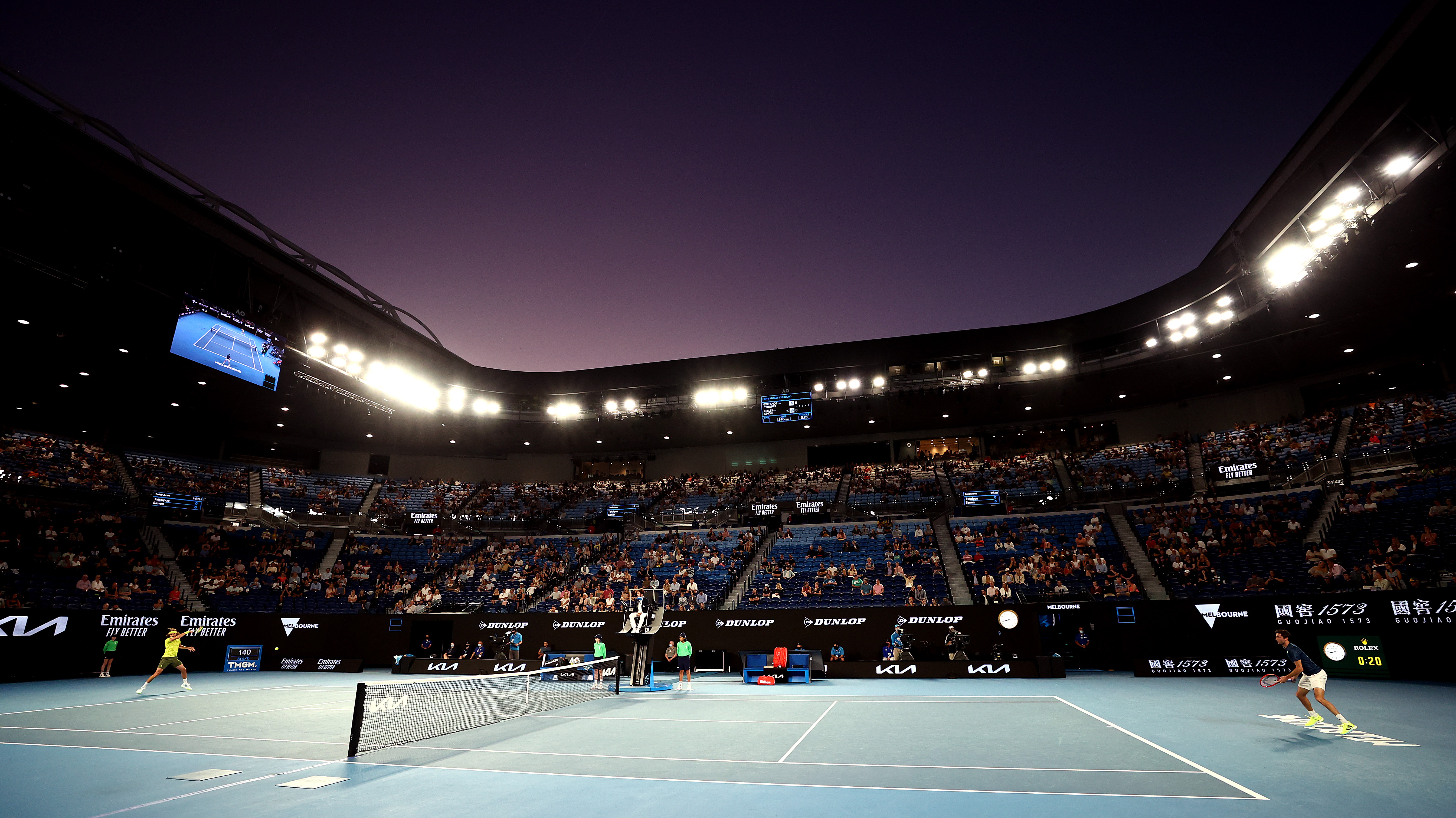 ONLY GERMANY Australian Open Rod Laver Arena with Specatators 09022021