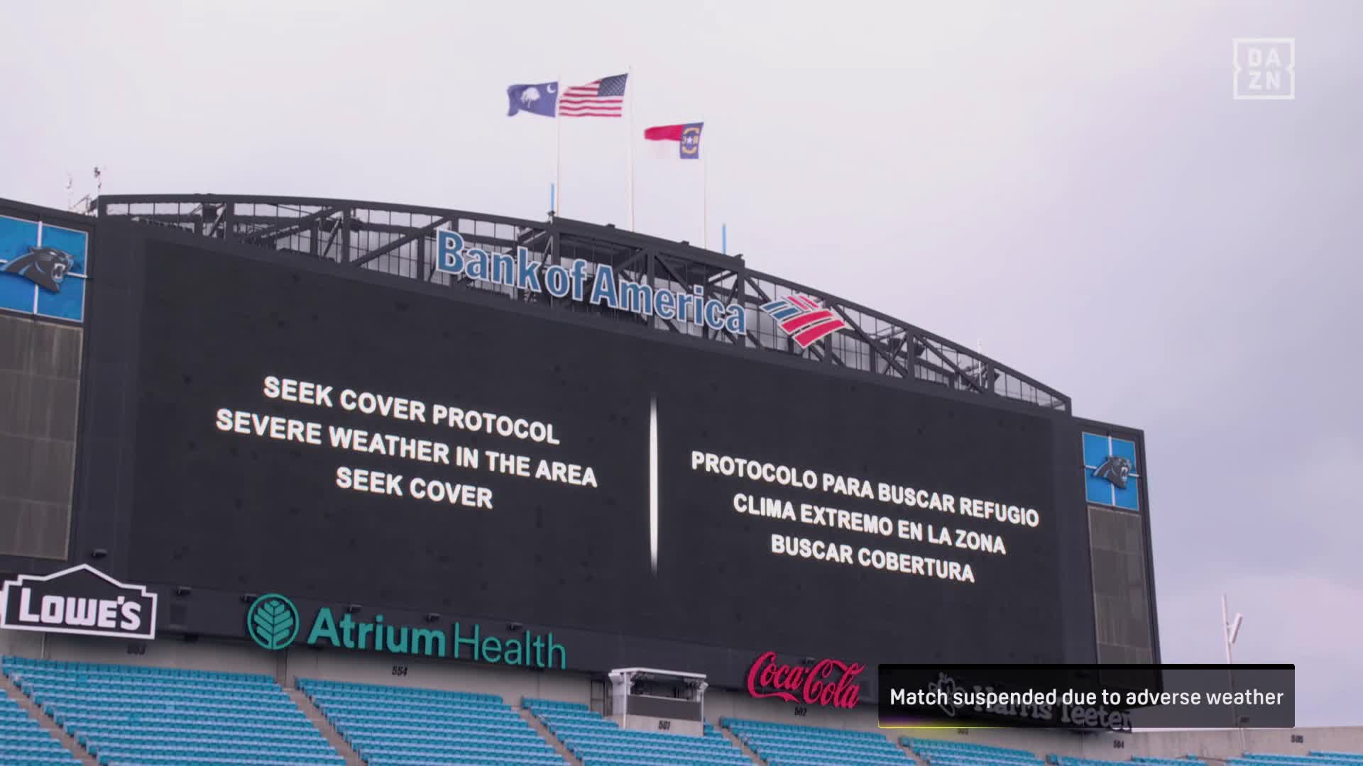 Bank of America Stadium weather delay