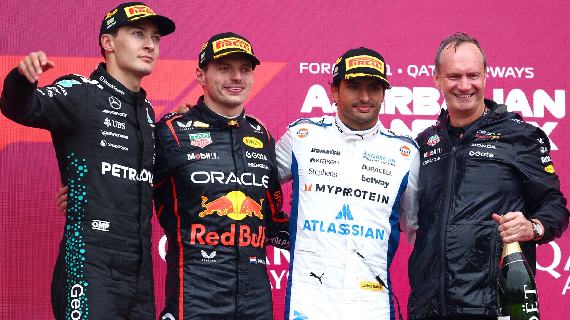 2025-09-21 Verstappen Russell Sainz F1 Formula 1