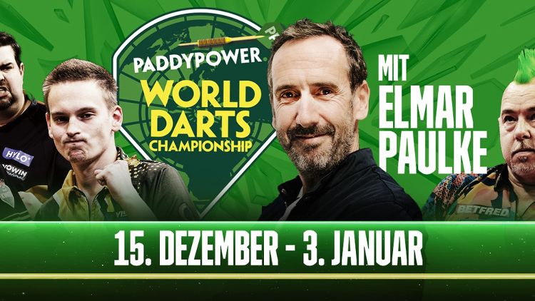 Darts WM 2024 DAZN Banner Elmar Paulke