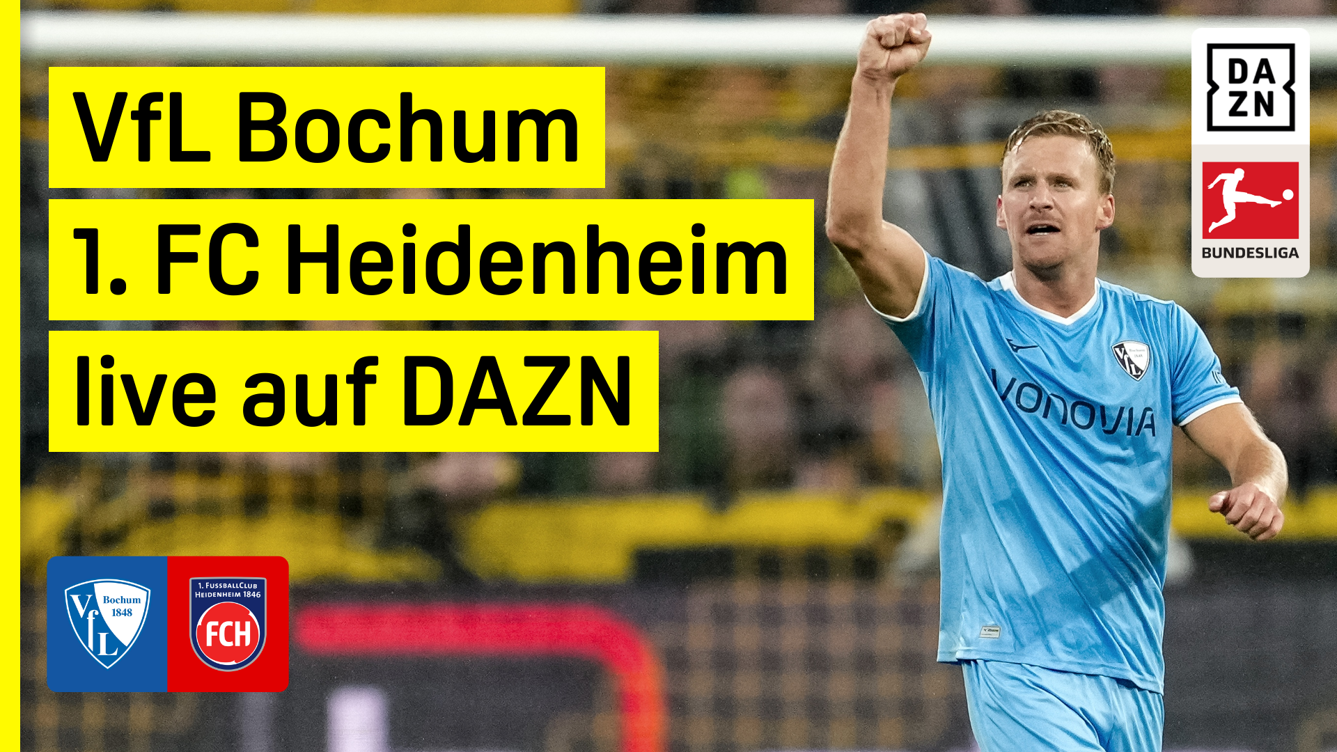 VfL Bochum 1. FC Heidenheim Bundesliga DAZN Header