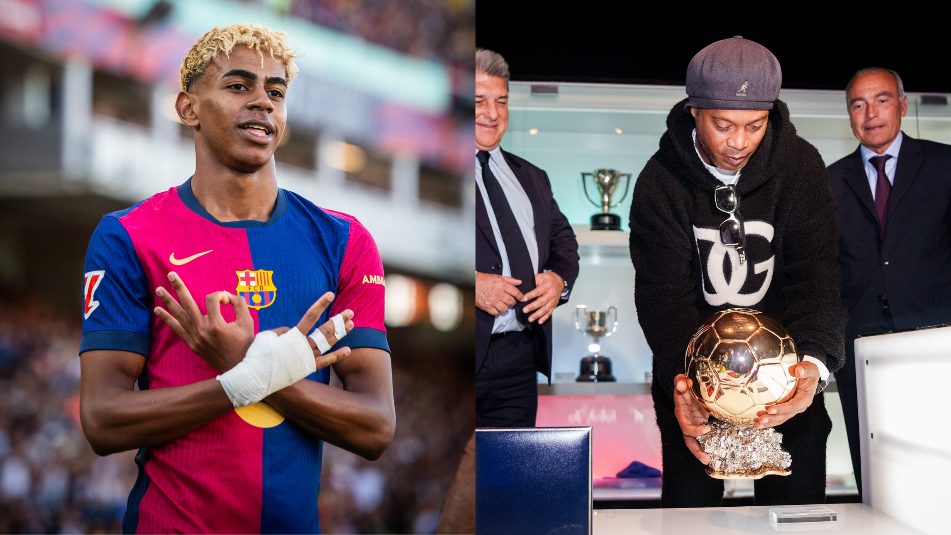 Lamine Yamal y Ronaldinho, FC Barcelona