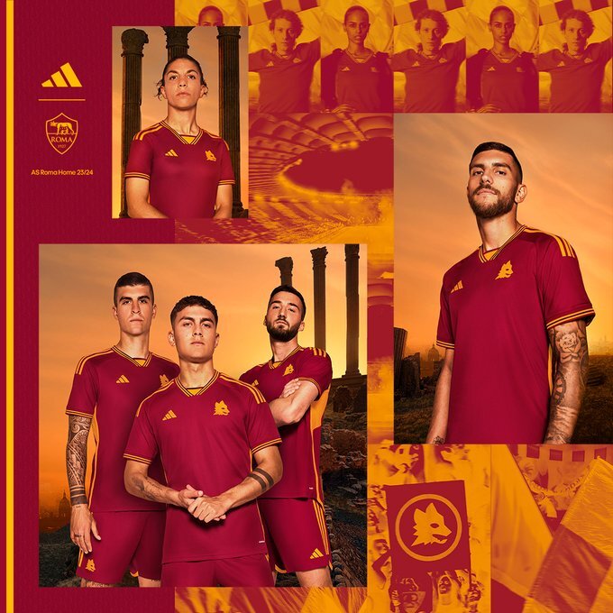 Nuova maglia Roma 2023-2024 Home Kit adidas