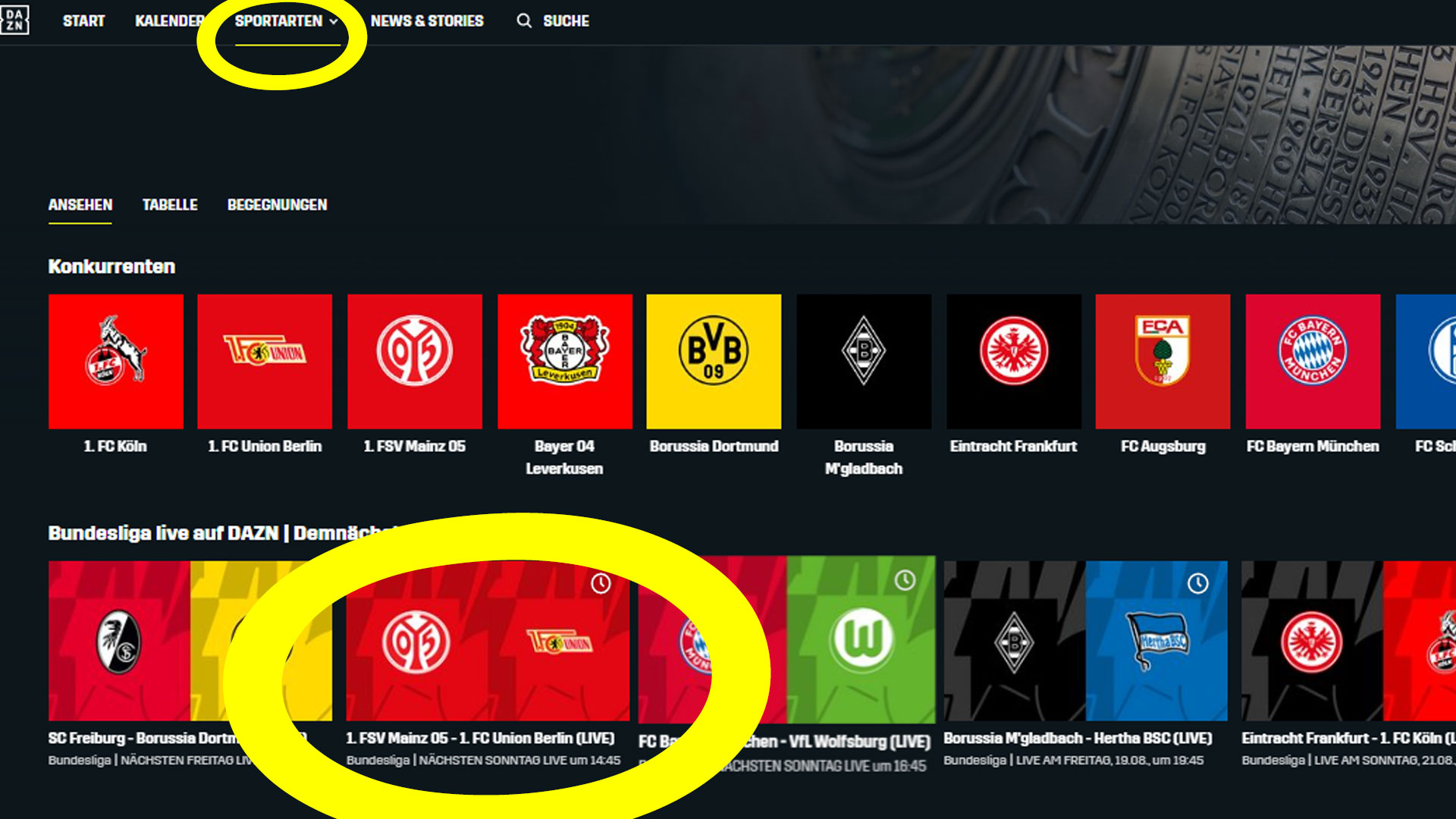 Zum Stream in wenigen Klicks erklärt