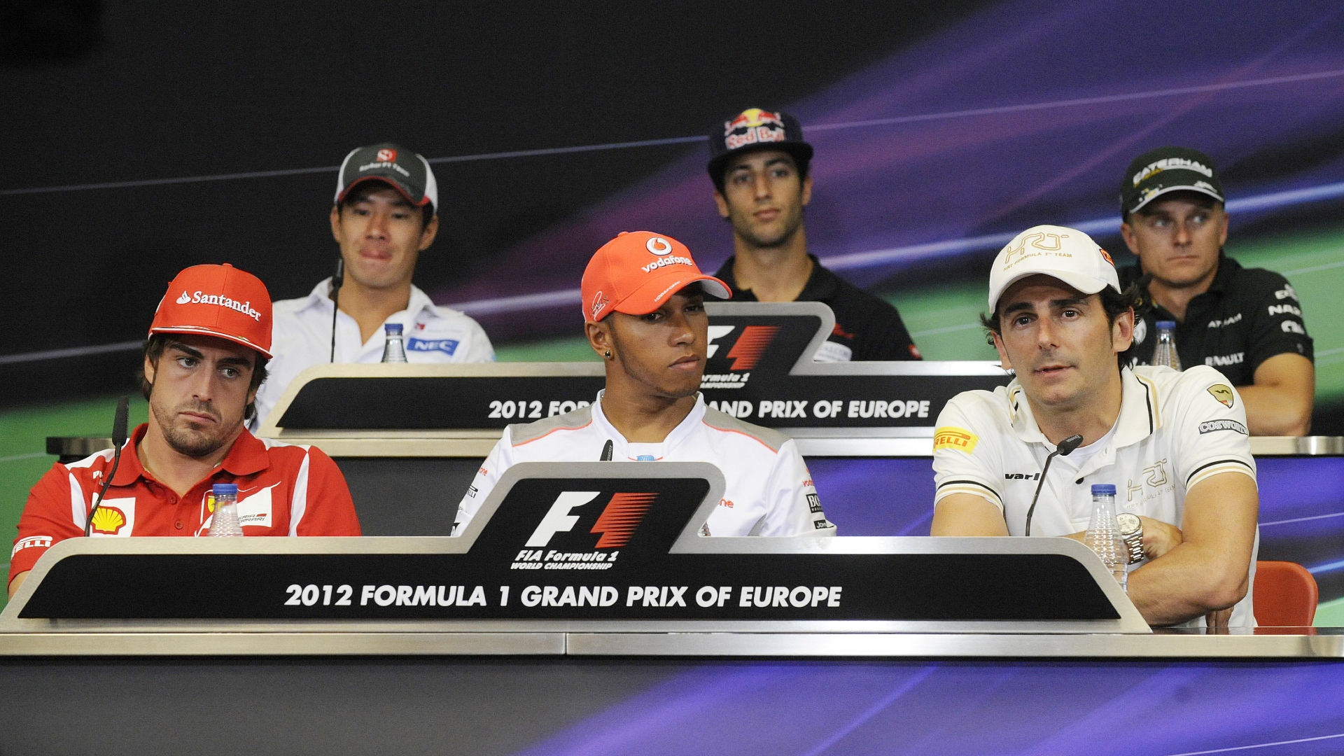 Fernando Alonso Lewis Hamilton Pedro de la Rosa