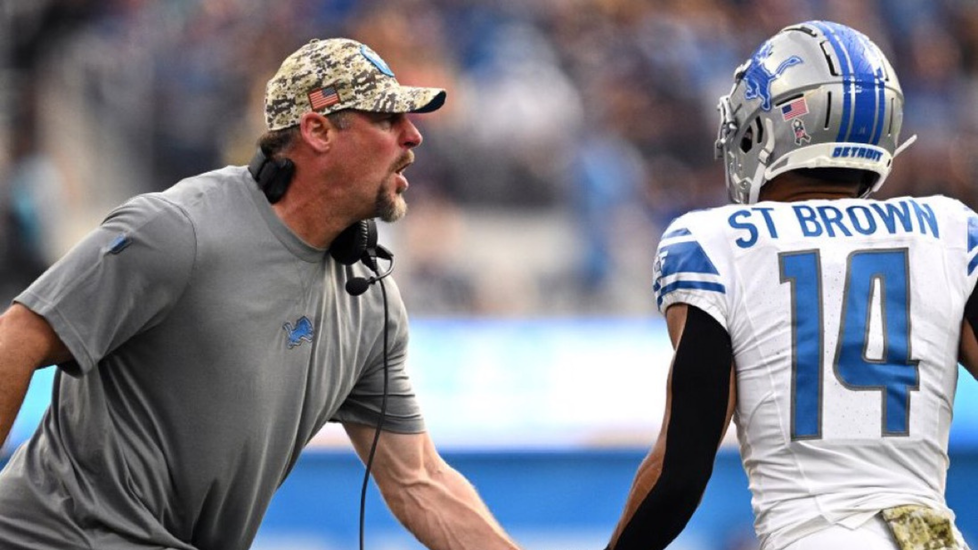 Dan Campbell Amon Ra St Brown Detroit Lions