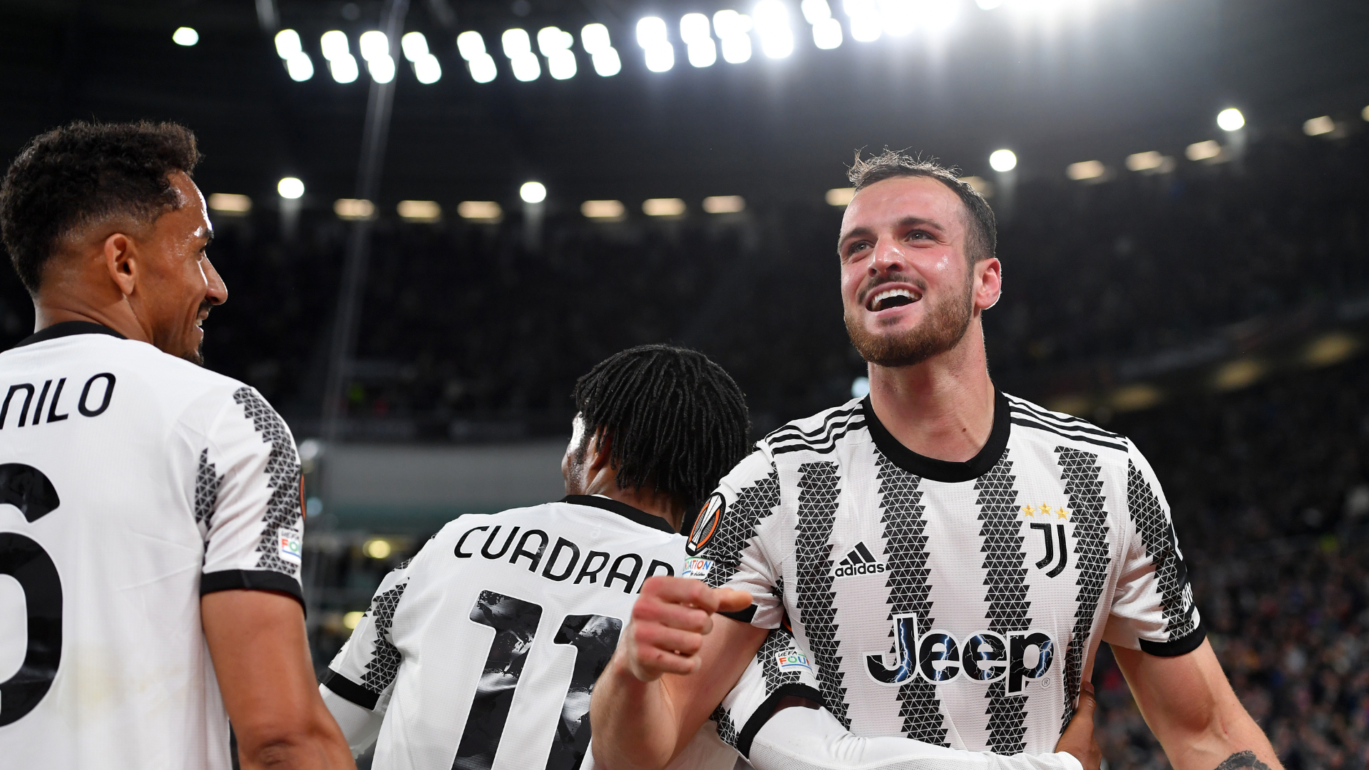 Gatti esultanza Juventus-Sporting Europa League