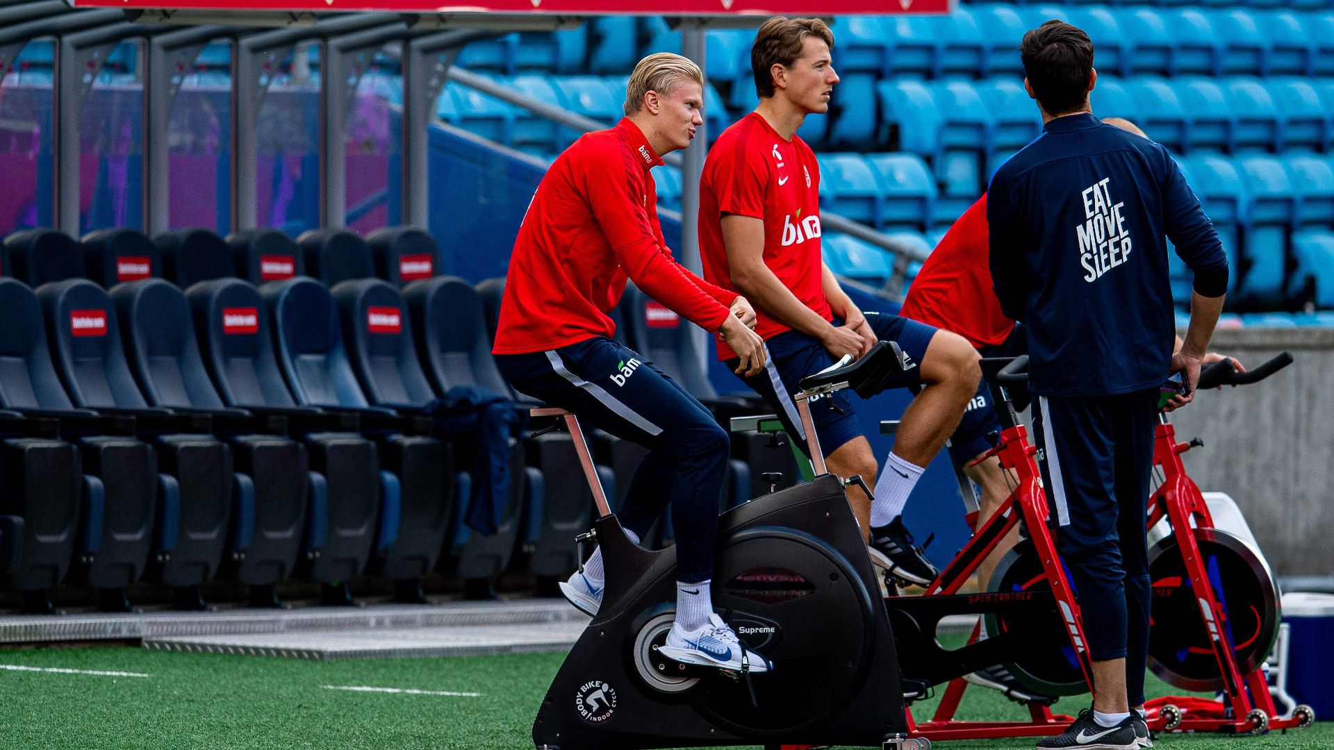 ONLY GERMANY Erling Haaland Sander Berge Training Norway National Football Team 05102020