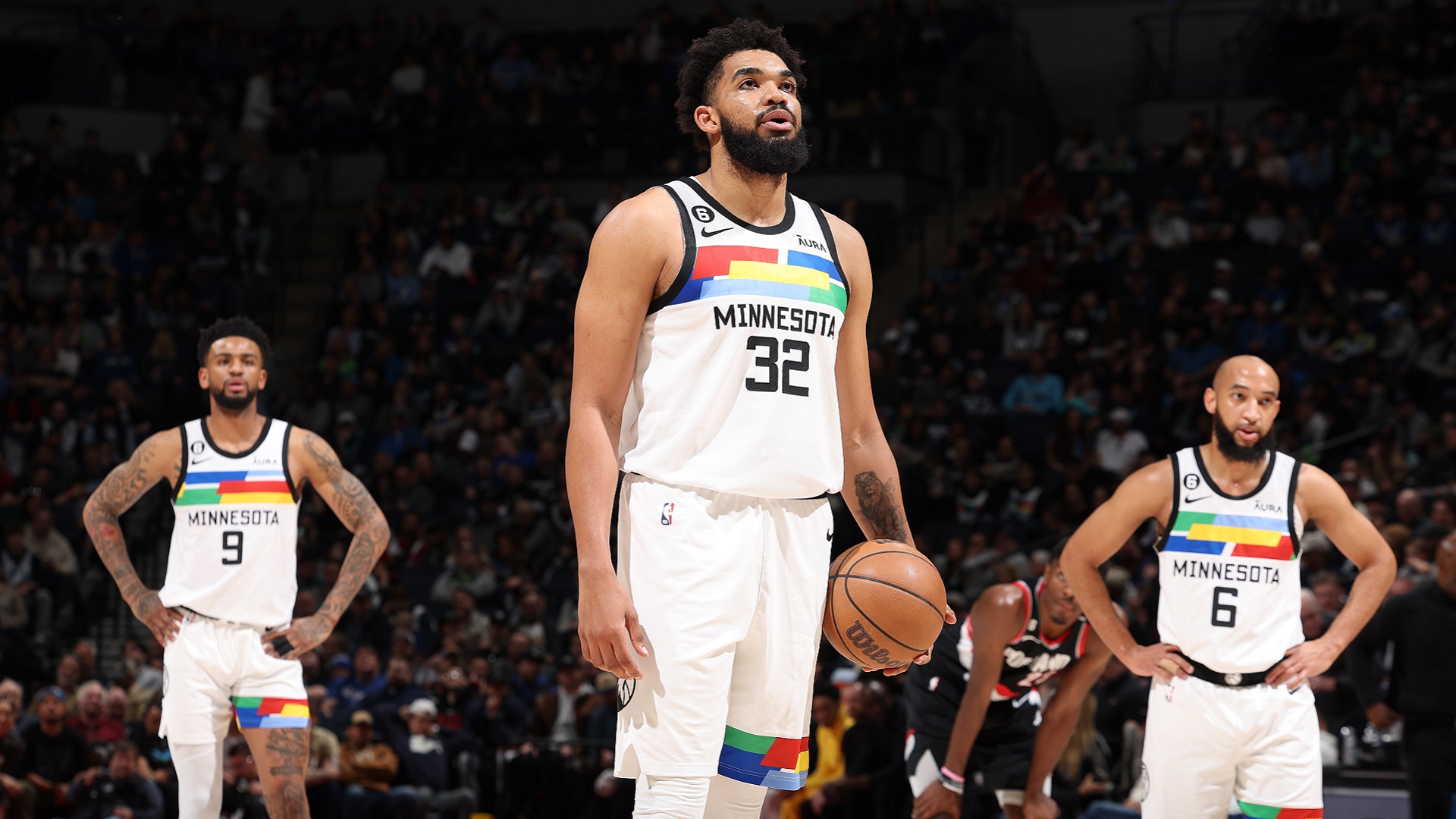 Karl-Anthony Towns con i Minnesota Timberwolves