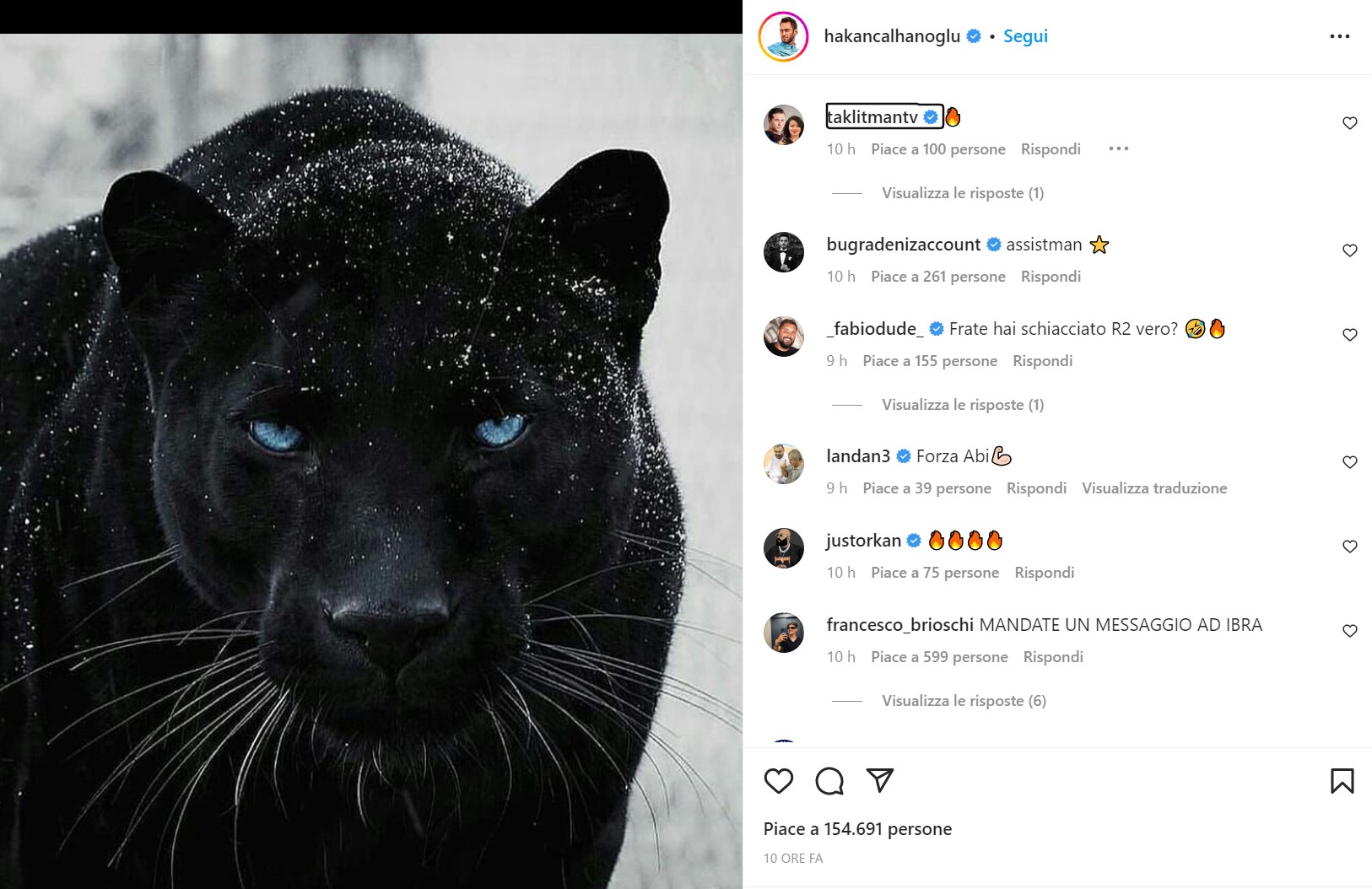 La pantera nerazzurra di Calhanoglu dopo il derby