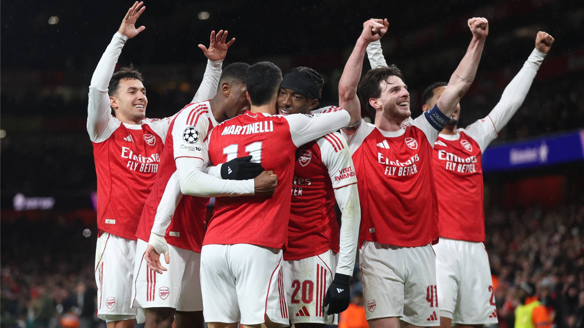 Arsenal celebrating against Bayern Munich_26112025