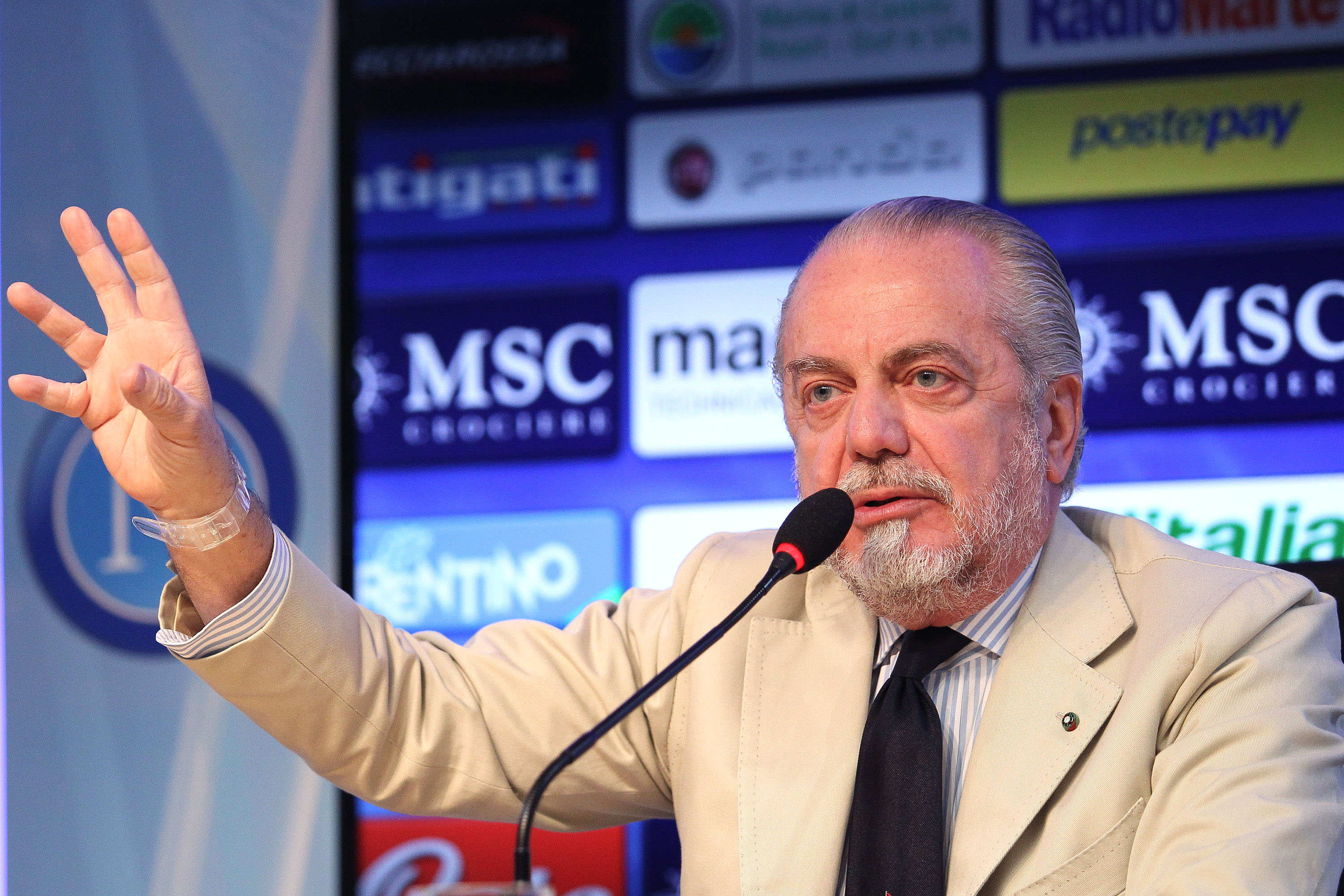 Aurelio De Laurentiis, presidente del Napoli dal 2004
