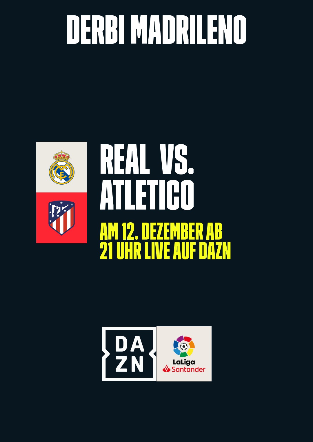 Derbi madrileno Real Atletico Madrid LaLiga DAZN 10122021