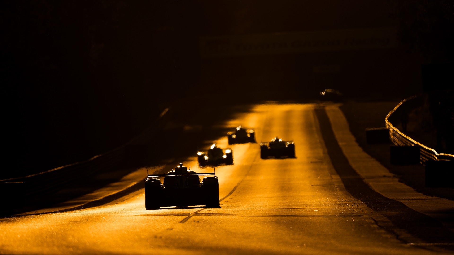 A Toyota Racing, Toyota GR010, Hybrid in action at sunrise at the Le Mans 24 Hours Race on June 12, 2022 in Le Mans, France