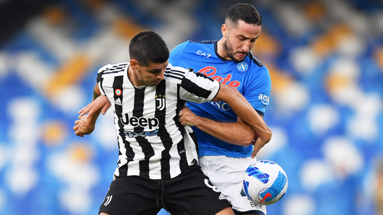 Come vedere la Serie A TIM in streaming, Napoli-Juventus, Serie A TIM 2021-2022, Morata vs Manolas