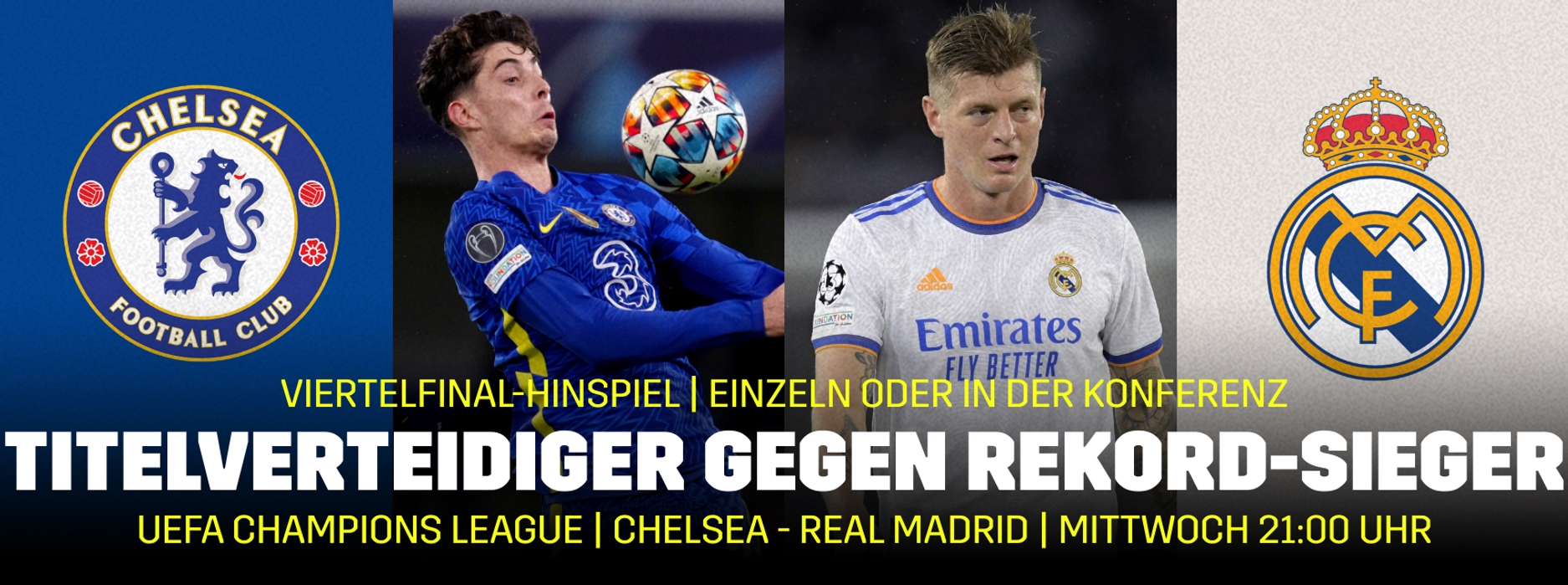FC Chelsea Real Madrid DAZN Banner Champions League