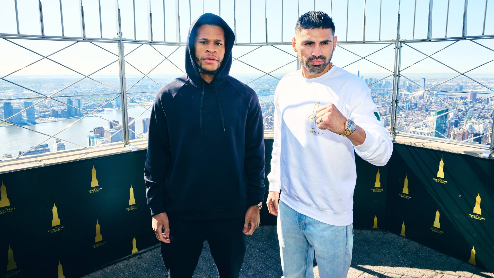 Devin Haney and Jose Ramirez Empire State Building_28042025