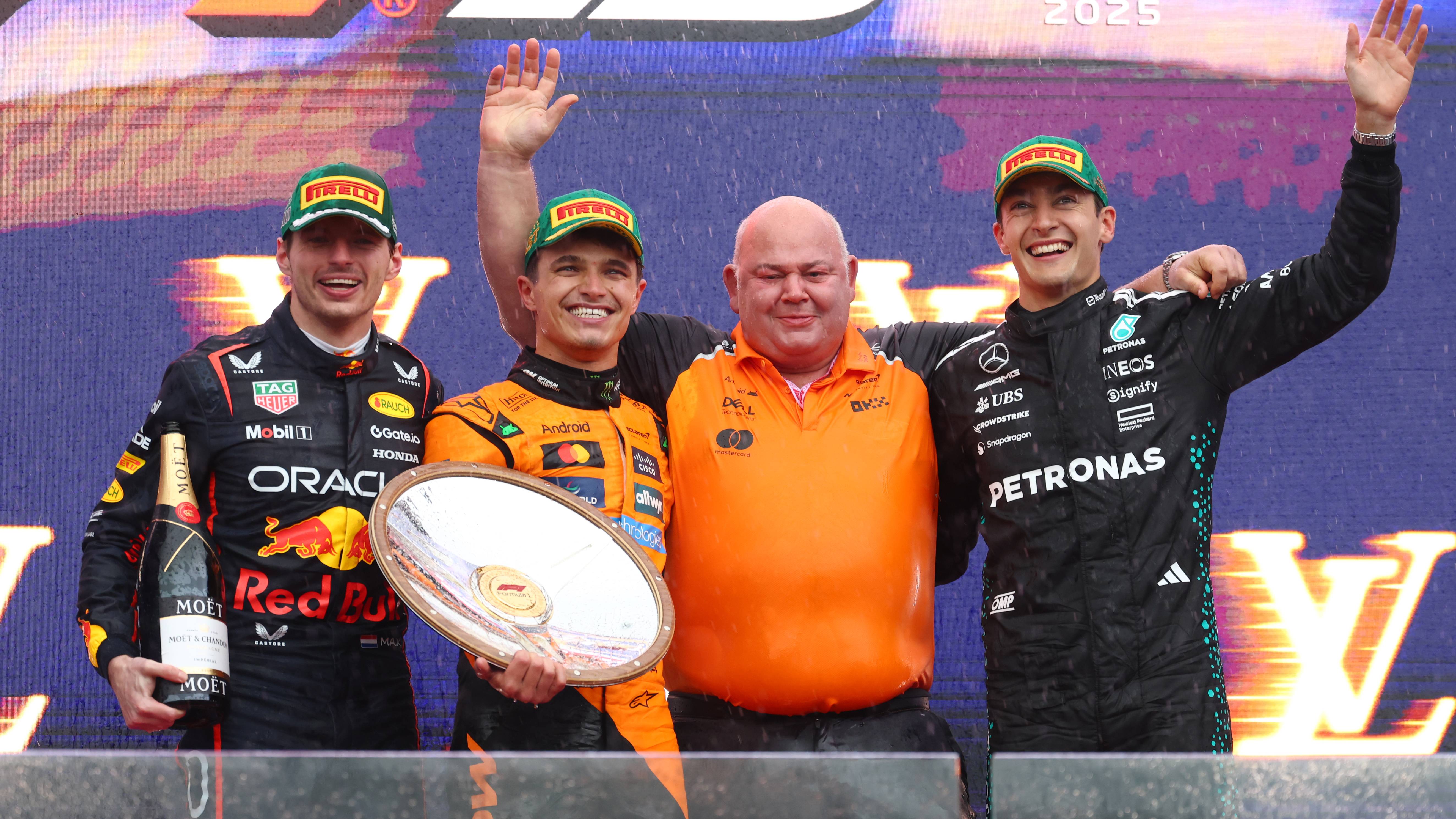 Lando Norris Max Verstappen George Russell Formel 1 2025 Australien