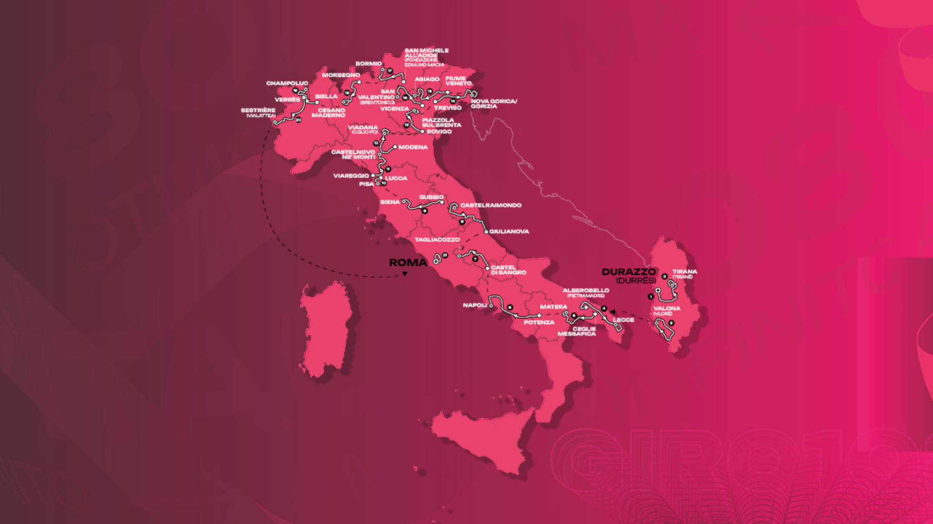 mappa giro italia 2025