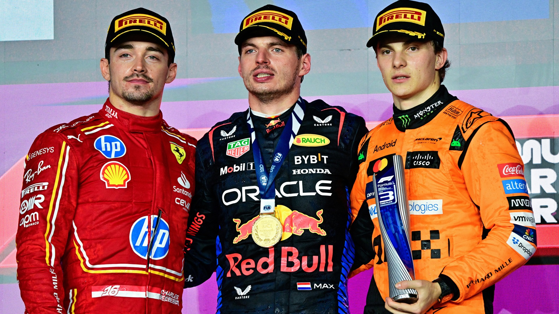 2024-12-01 Verstappen Leclerc Piastri Qatar F1 Formula 1