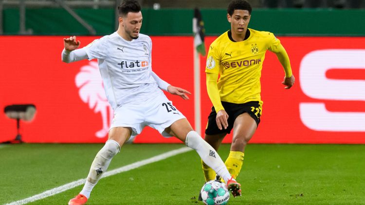 ONLY GER BVB Borussia Dortmund Mönchengladbach DFB-Pokal Jude Bellingham Ramy Bensebaini 02032021