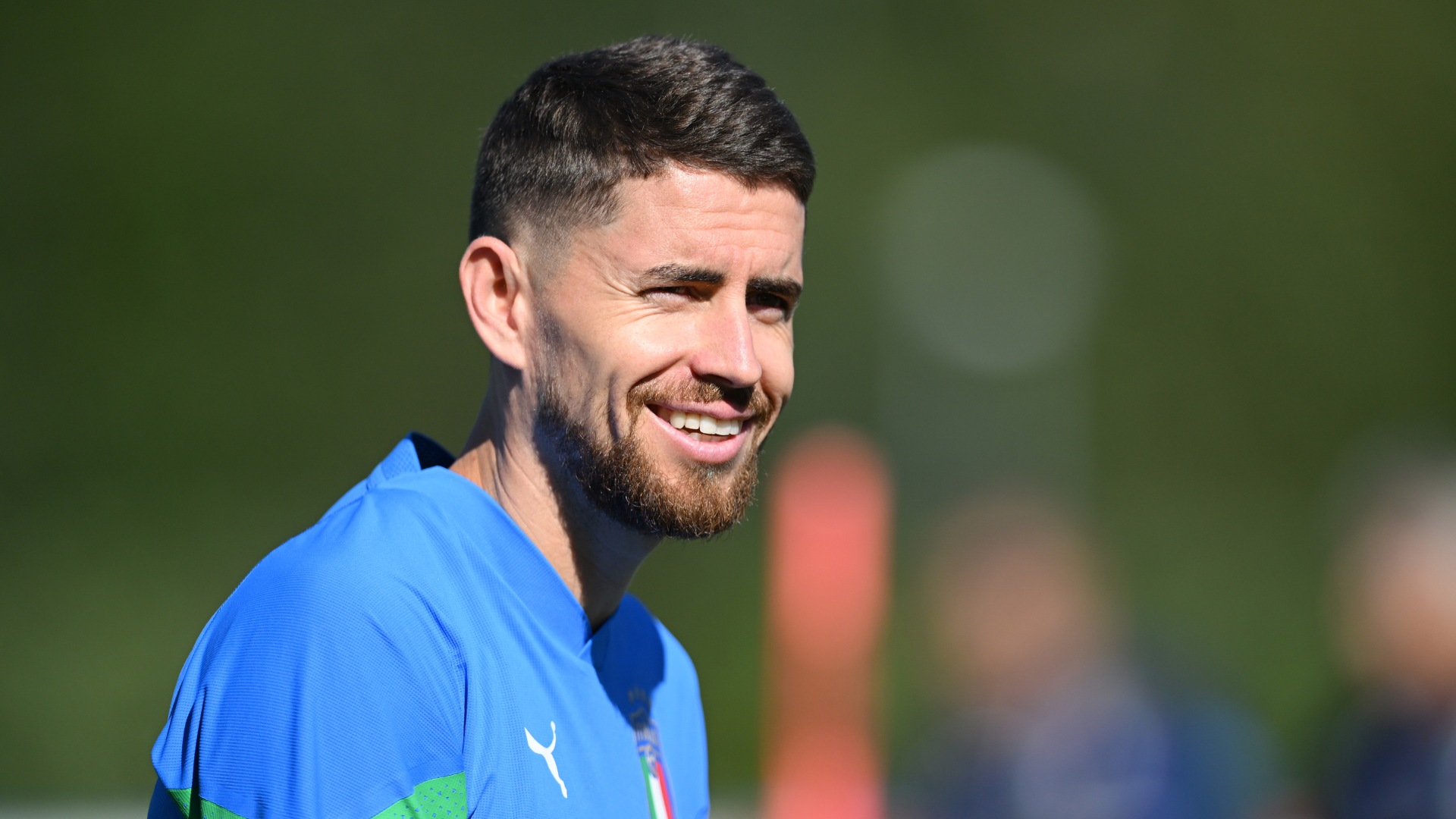 Jorginho in allenamento con l'Italia