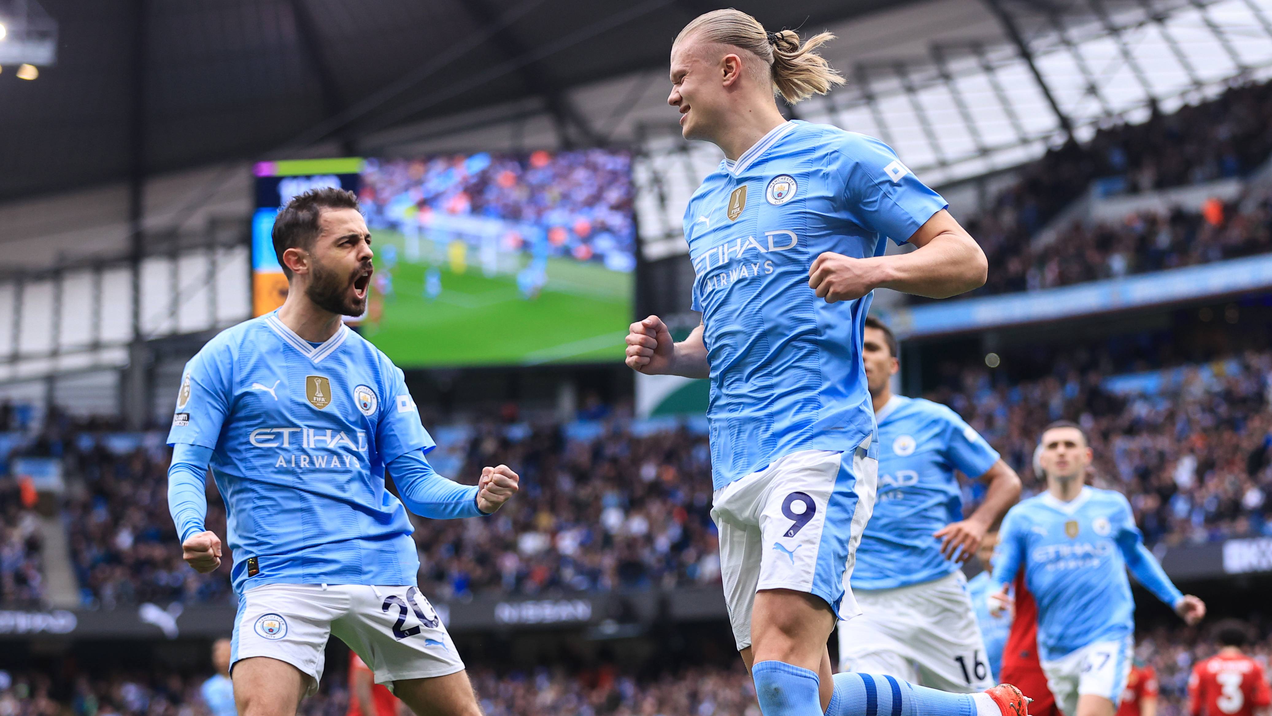 Erling Haaland Bernardo Silva Manchester City 04052024