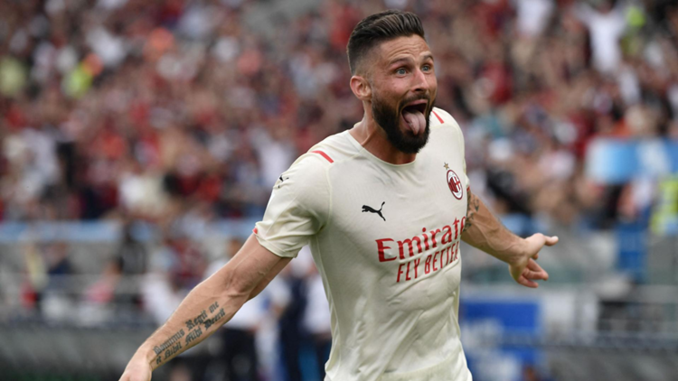 Olivier Giroud, attaccante Milan, DAZN Italia