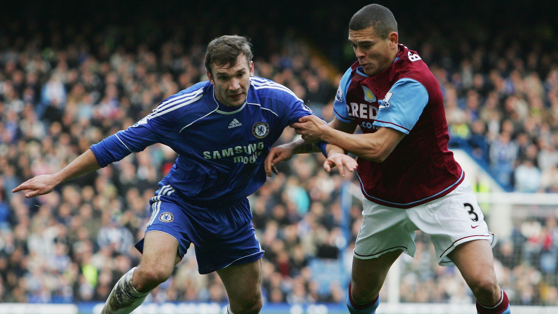 Andriy Shevchenko, Wilfred Bouma, Chelsea vs Aston Villa, Premier League, Boxing Day 2007