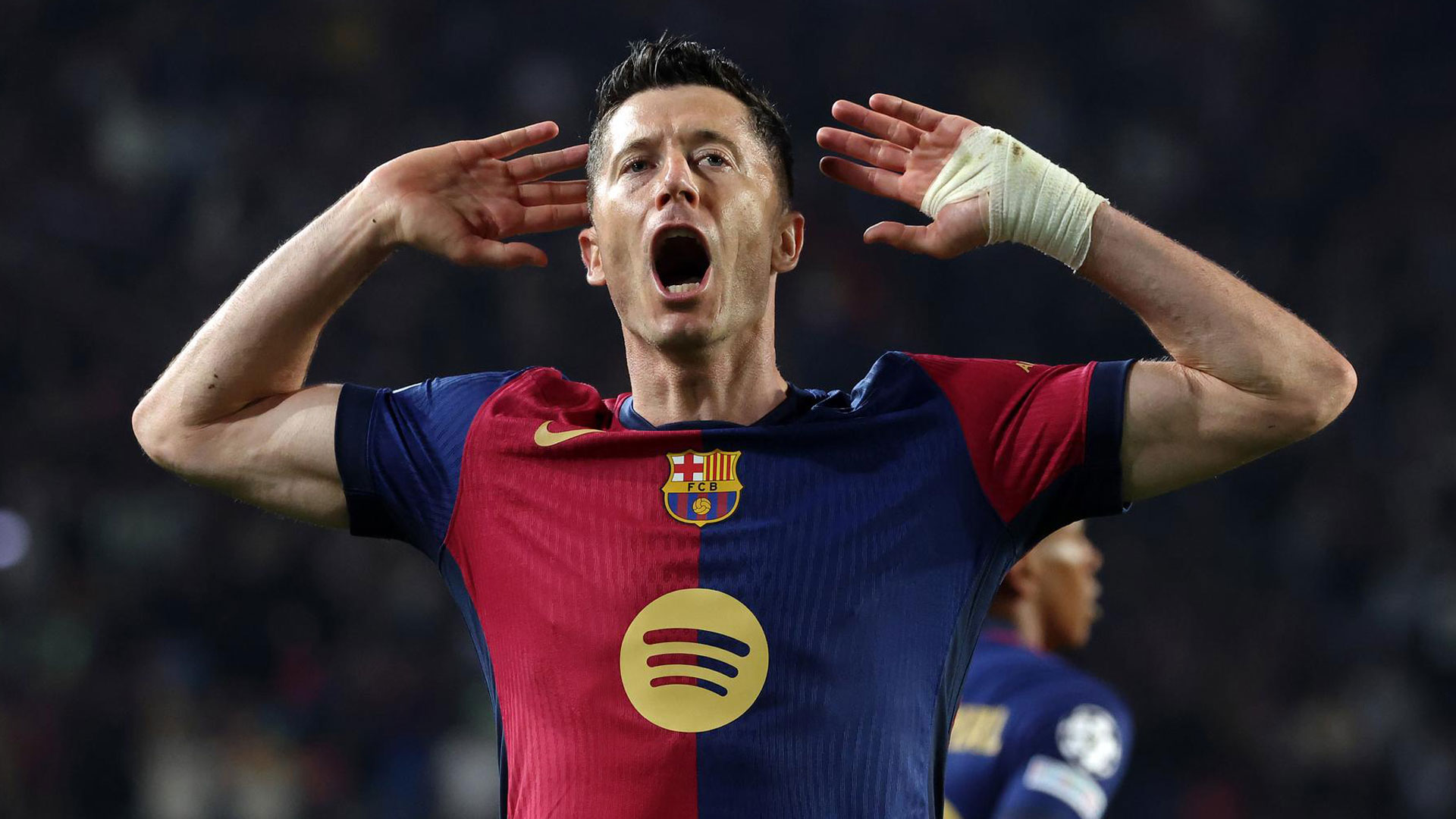 Robert Lewandowski FC Barcelona UEFA Champions League 09042025