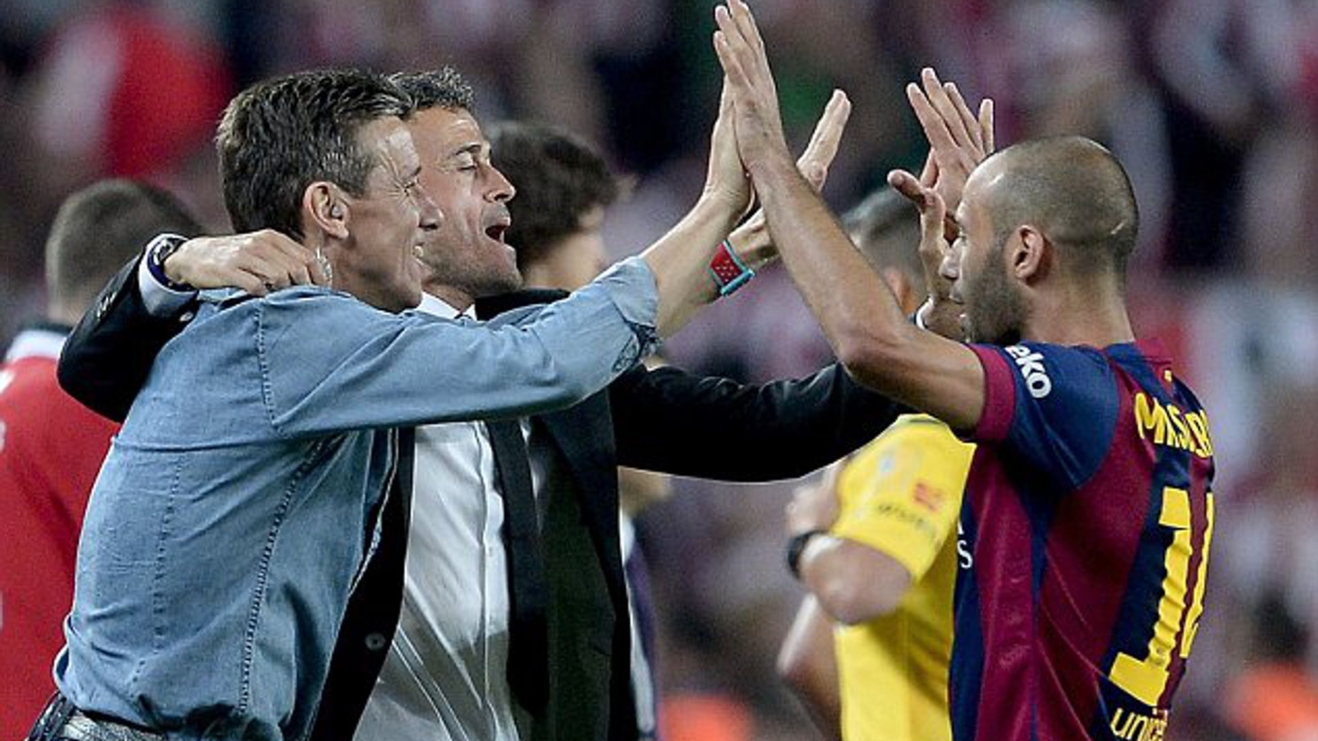 Mascherano y Luis Enrique Barcelona