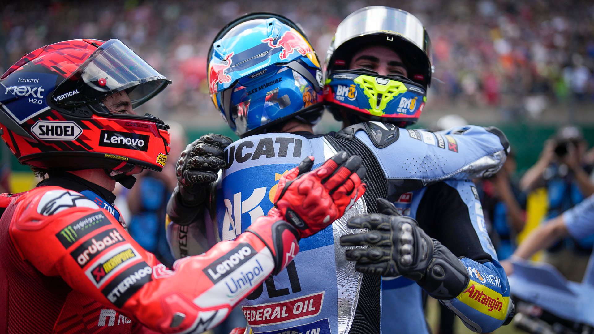 Marc Márquez, Álex Márquez, Fermín Aldeguer, GP Francia 2025, Le Mans