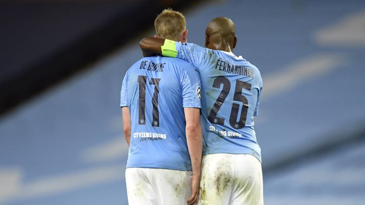 ONLY GERMANY Manchester City Champions League vs. Real Madrid Kevin De Bruyne Fernandinho 07082020