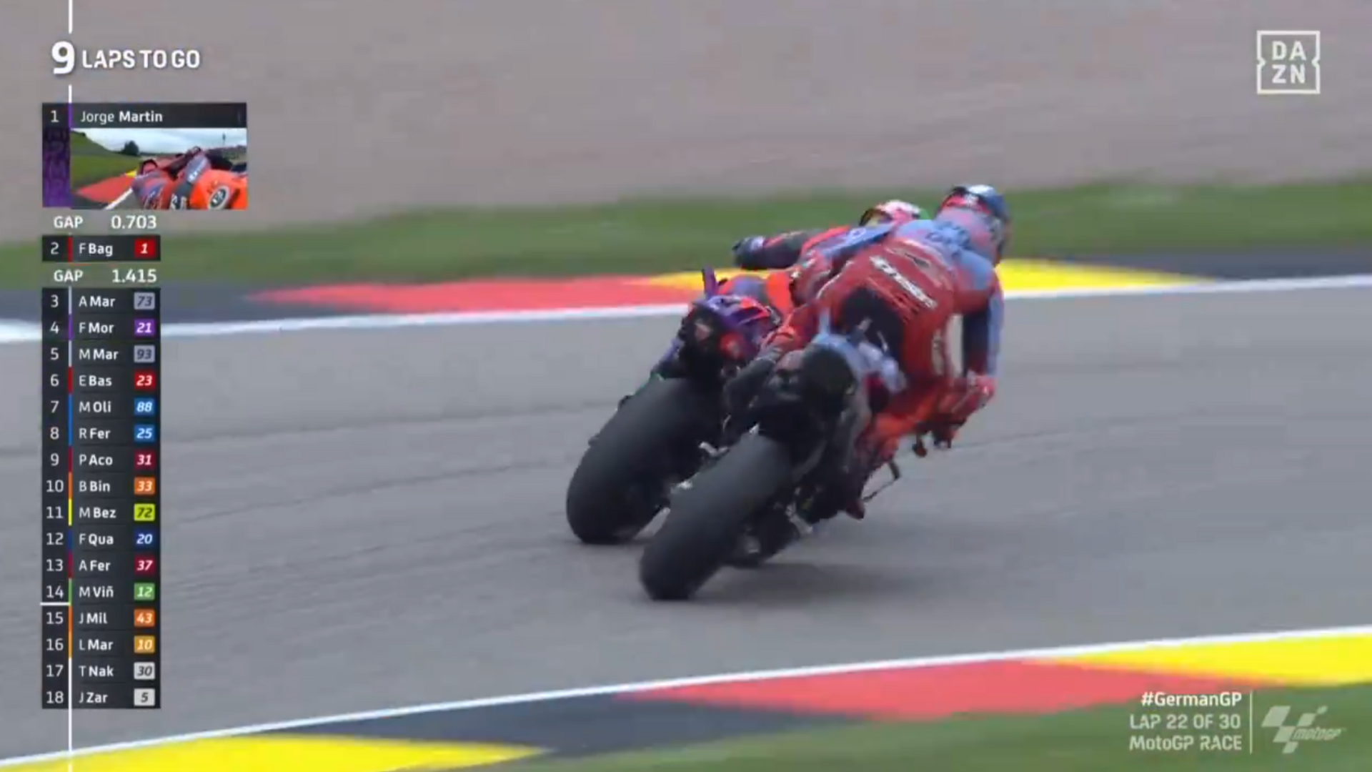 Marc Márquez, Morbidelli, choque, GP Alemania