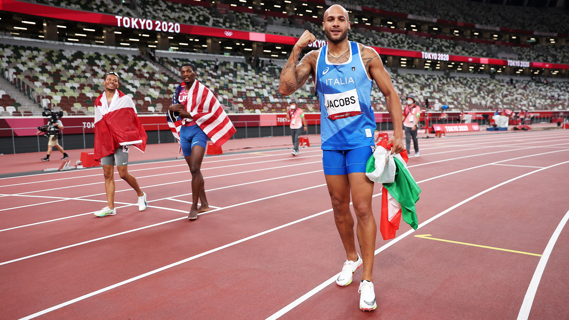 Marcell Jacobs, medaglia d'oro nei 100 metri alle Olimpiadi di Tokyo 2020