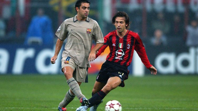 Xavi Andrea Pirlo FC Barcelona AC Mailand