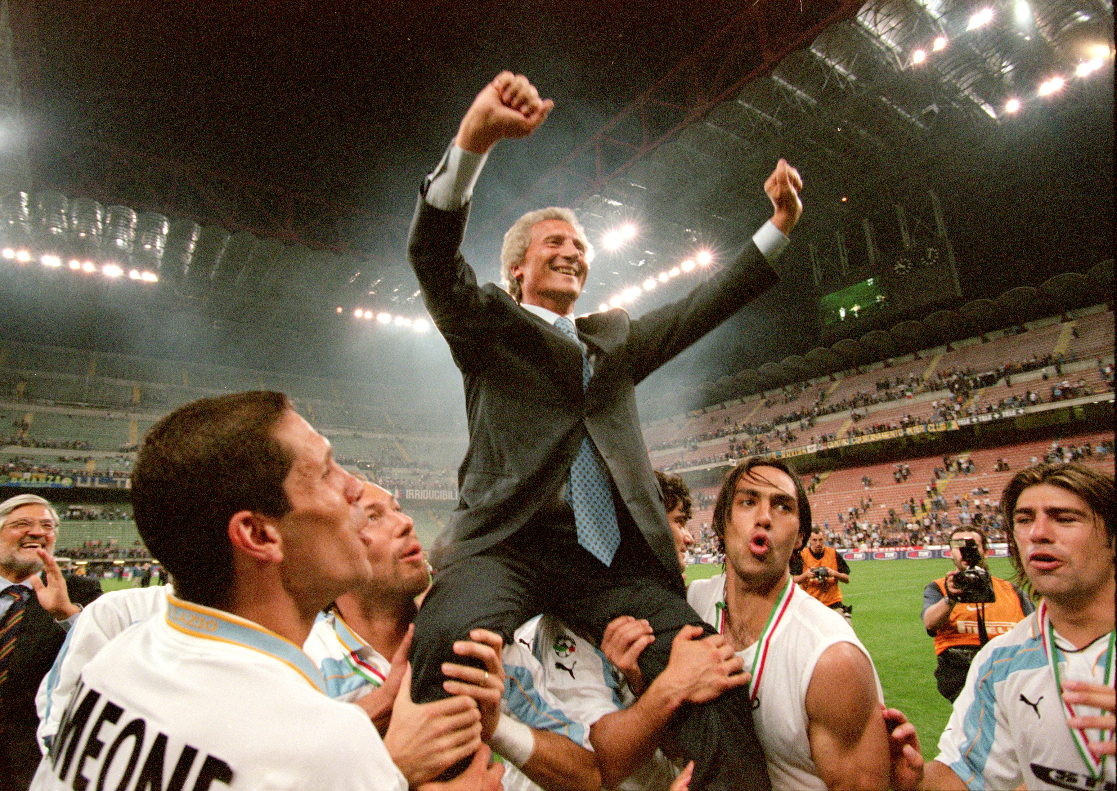 Cragnotti festeggia la vittoria della Coppa A San Siro