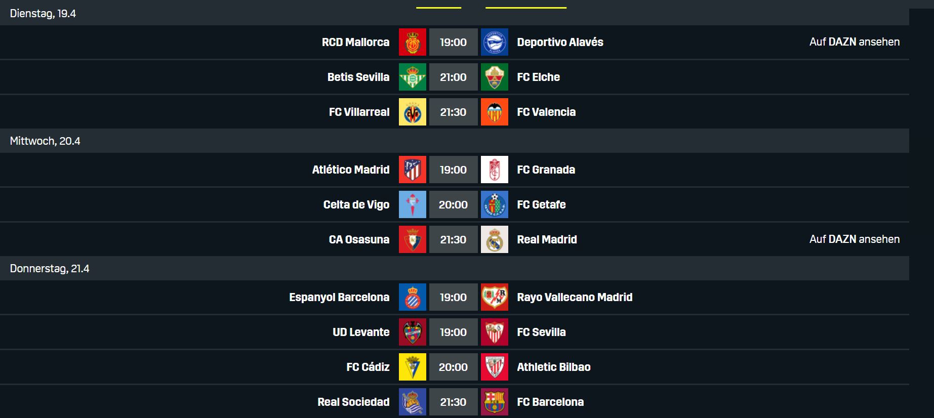 La Liga 32. Spieltag 2021/22