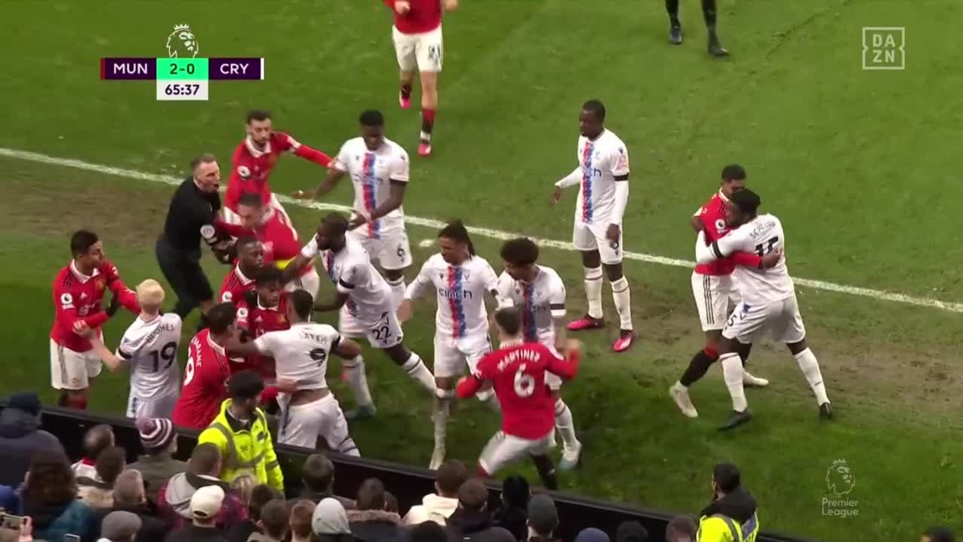 Manchester United Crystal Palace tangana Casemiro