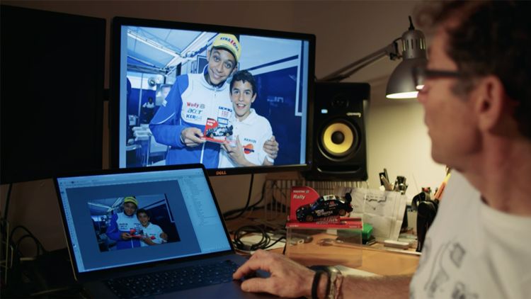 Jaime Olivares, Valentino Rossi y Marc Márquez