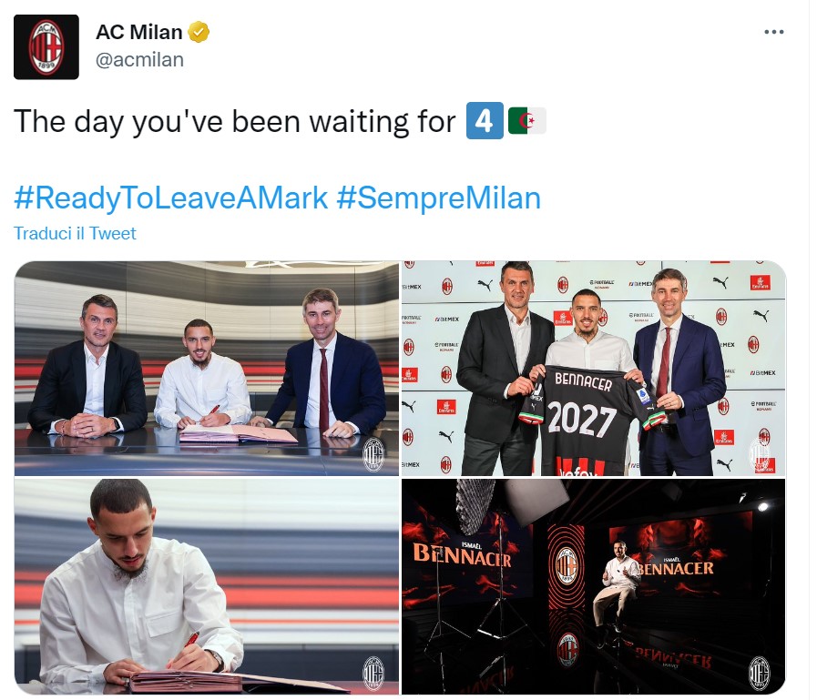 Ismael Bennacer rinnova col Milan