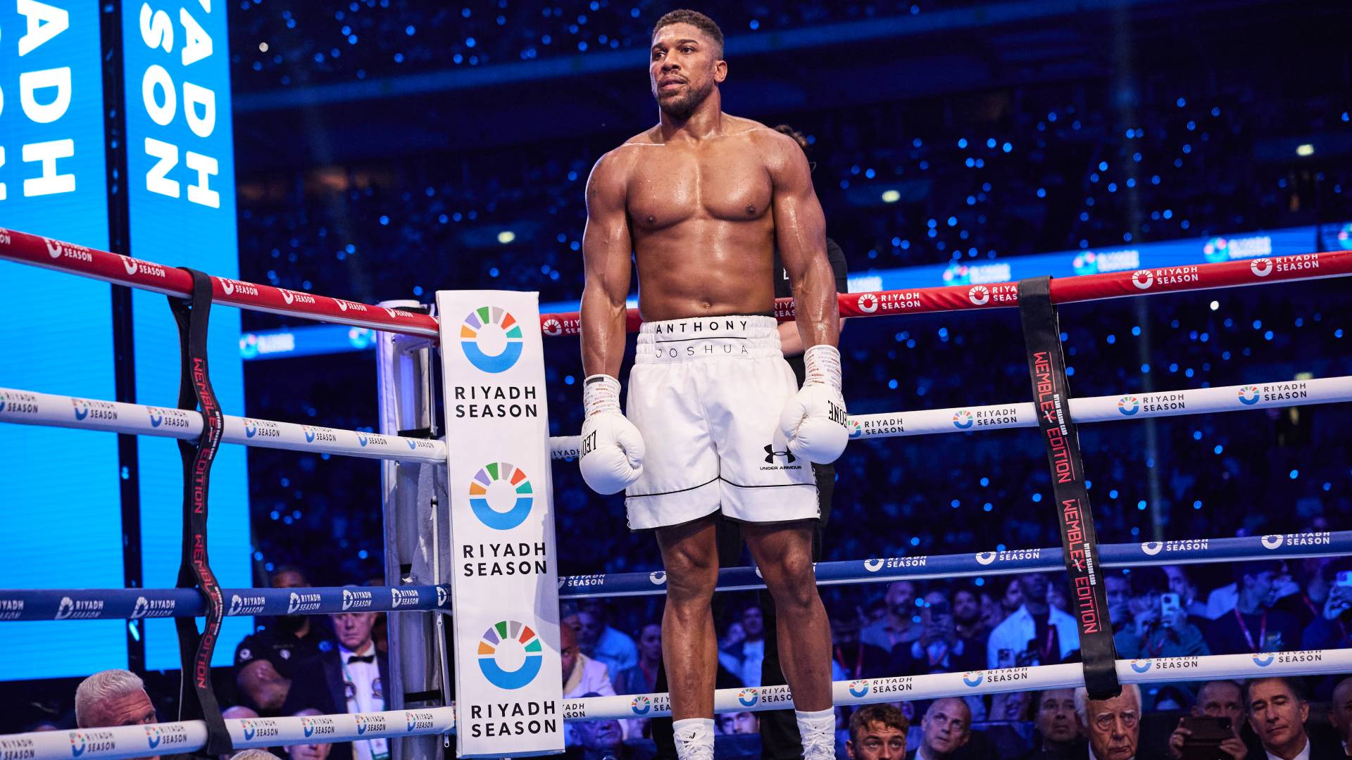 Anthony Joshua during Dubois fight_21092024