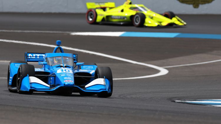 Alex Palou in azione sulla sua vettura IndyCar