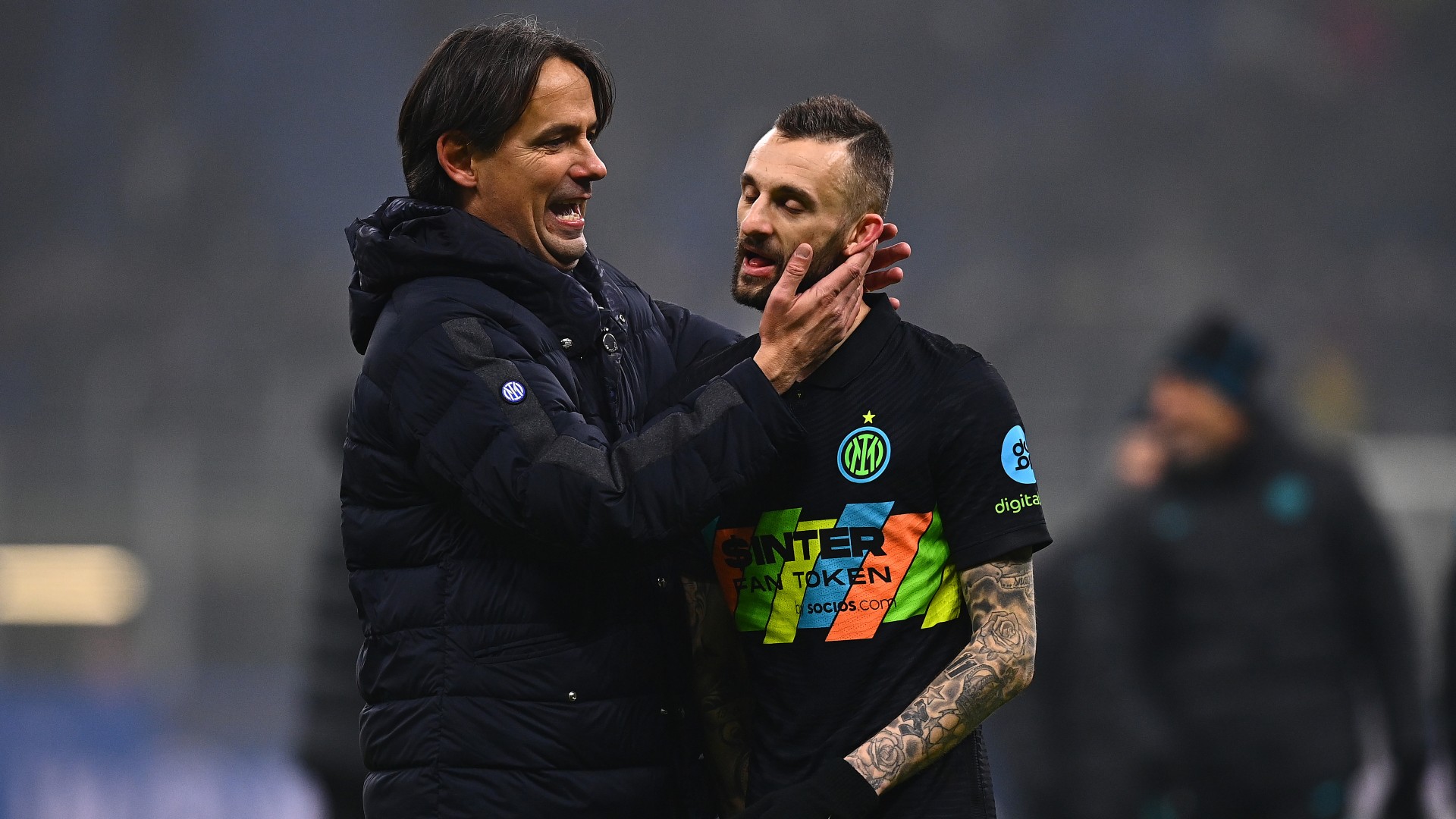 Simone Inzaghi e Marcelo Brozovic all'Inter