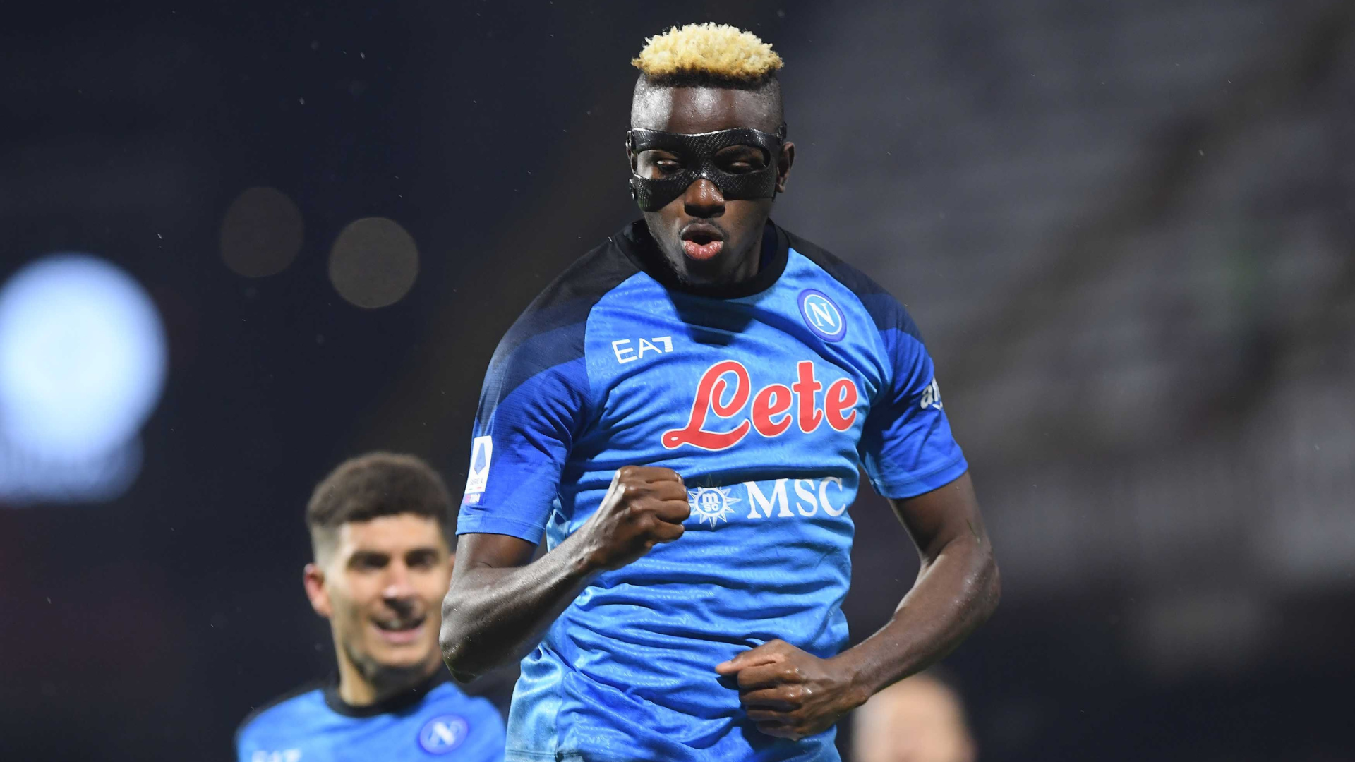 Osimhen esultanza gol Salernitana-Napoli Serie A TIM 2022/23